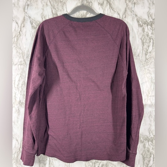 Express Crew Neck Shirt Mens Size Medium Maroon Long Sleeve - Picture 2 of 4